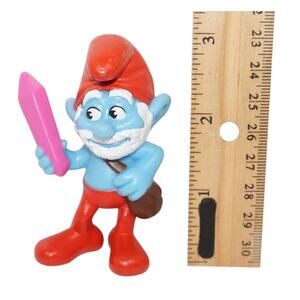 Vintage Papa Toy Figure from The Smurfs 2 Movie - Mcdonald's #1 Happy Meal 2013